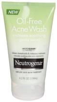 Neutrogena Oil Free Acne Wash Redness Soothing gentle Scrub , 4.2-Ounces (Pack of 3) ( Cleansers  )