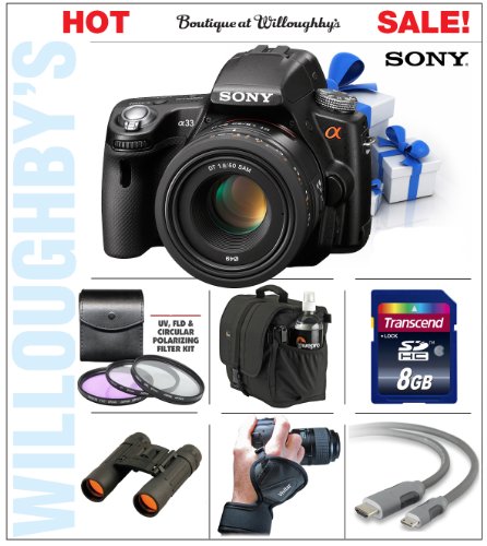 Review Sony DSLR-SLT-A33V 14.2Megapixel Megapixel Digital SLR with Translucent Mirror Technology and 3D Sweep Panorama Combined with SAL-50F14 Normal 50mm f/1.4 Autofocus Lens (SAL50F14) + 8GB Flash Memory Starter Pack #1 รูปที่ 1