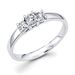 รูปย่อ 14K White Gold 3 Stone Round Diamond Engagement Ring - Comfort Fit - (1/3 ctw., GH, SI) รูปที่1