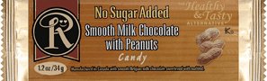 Box of 12 No Sugar Added Milk Chocolate with Peanuts Bars - Low Carb Chocolate From Ross Chocolates ( Ross Chocolate - Low Carb Chocolates Chocolate ) รูปที่ 1