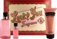 Lucky You By Lucky Brand For Women. Gift Set ( Eau De Toilette Spray 3.4 Oz+ Glitter Body Lotion 6.7 Oz + Eau De Toilette Spray 0.5 Oz. ( Women's Fragance Set)