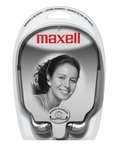 Maxell HB-202 Stereo Line Head Buds, Silver ( Maxell Ear Bud Headphone )