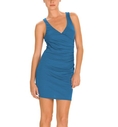 Michael Stars Sleeveless Surplice Dress With Shirring ( Michael Stars Casual Dress )