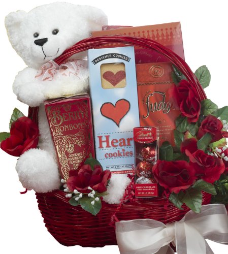 All My Love Chocolate Gift Basket With Teddy Bear - A Great Valentine's Day Gift!  รูปที่ 1