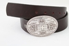 รูปย่อ Tobacco Road Rocker Leather Belt Metal Crowns Belt Buckle (leather belt ) รูปที่2
