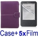 รูปย่อ Neewer Leather Case For Amazon Kindle 3 eBook Reader PURPLE + 5x SCREEN PROTECTOR (Kindle E book reader) รูปที่1