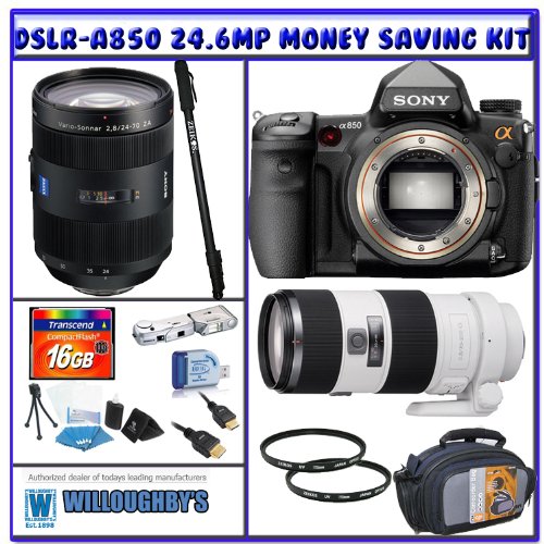 Review Sony Alpha DSLRA850 24.6Megapixel Digital SLR (Body Only) + Sony 24-70mm Lens + Sony 70-200mm G Lens + Transcend 16 GB CF + Professional Photographer Shooters Package #3 รูปที่ 1