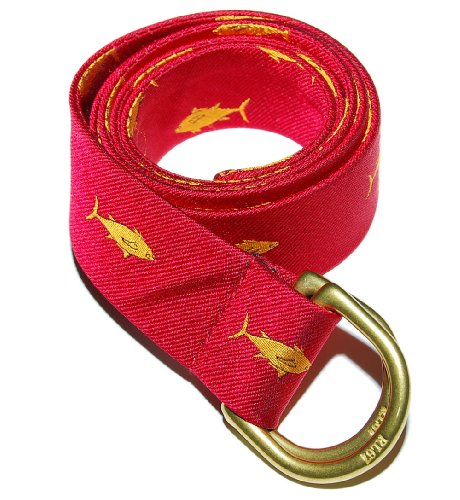 Polo Ralph Lauren Mens Silk Belt Gold Red Yellow (100% Silk belt ) รูปที่ 1