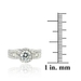 รูปย่อ Sterling Silver CZ Bridal Engagement Ring รูปที่3