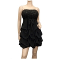 Plus Size Black Sequined Princess Ruffle Dress ( eVogues Apparel Night Out dress )