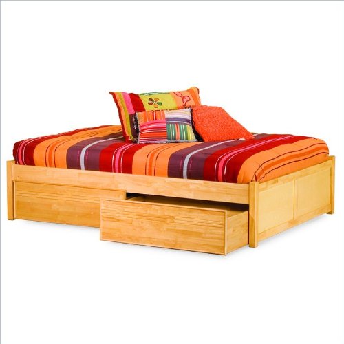 Concord Platform Bed - Queen - Flat Panel Footboard with Underbed Storage by Atlantic Furniture  รูปที่ 1