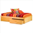 Concord Platform Bed - Queen - Flat Panel Footboard with Underbed Storage by Atlantic Furniture 