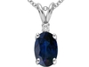 รูปย่อ 1.02 cttw Genuine Sapphire and Diamond Pendant - 14kt White or Yellow Gold ( Finejewelers pendant ) รูปที่2