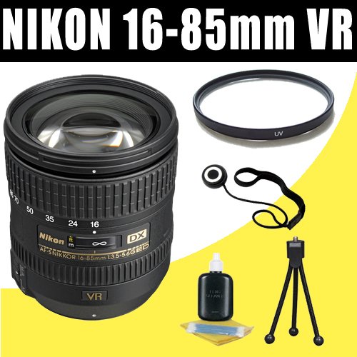 Nikon 16-85mm f/3.5-5.6G AF-S DX ED VR Nikkor Wide-Angle Telephoto Zoom Lens for Nikon D7000, D5100, D5000, D3100, D3000, D700, D300s, D90 Digital SLR Cameras DavisMAX UV Bundle ( Nikon Len ) รูปที่ 1