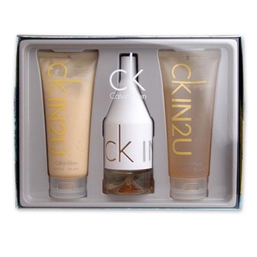 Ck In2U by Calvin Klein for Women, Gift Set (Eau De Toilette Spray 5 Ounce, Skin Moisturizer 6.7 Ounce, Body Wash 6.7 Ounce) ( Women's Fragance Set) รูปที่ 1