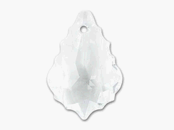 Genuine Swarovski Crystal Baroque Pendant with Sterling Silver Chain - Crystal Clear ( Nvie Designs pendant ) รูปที่ 3