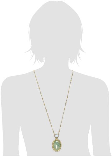 1928 Boutique Blue Agate & Aventurine Long Pendant Necklace ( 1928 Boutique pendant ) รูปที่ 4