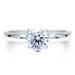 รูปย่อ Sterling Silver 925 Cubic Zirconia CZ Round Solitaire Ring - Women's Engagement Wedding Ring ( BERRICLE ring ) รูปที่2