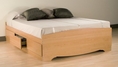 Maple Double Platform Storage Bed - Prepac - MBD-5600-3 