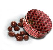 2 lb Raisins Covered in Sugar Free Milk Chocolate Tin - Plaid ( Catoctin Kettle Korn Chocolate & Fruit ) รูปที่ 1