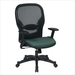 รูปย่อ Air Grid Mesh Back Managers Chair with Fabric Seat Black Mesh/Grape Fabric (Purple) รูปที่1
