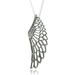 รูปย่อ Sterling Silver White Angel Feather Wing Black Diamond Pendant Necklace-0.10 carat ( Diamond Delight pendant ) รูปที่4