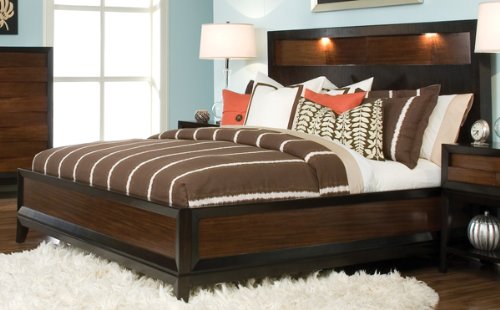 Magnussen B1356 Urban Safari Warm Cognac and Black Finish Wood King Panel Bed (wood bed) รูปที่ 1
