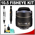 Nikon 10.5mm f/2.8 DX AF ED Fisheye-Nikkor Lens + Nikon Lens Cleaning System + Accessory Kit for Nikon D300s, D300, D200, D90 & D80 Digital SLR Cameras ( Nikon Len )