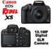 รูปย่อ Review Canon EOS Rebel XS - Digital camera - SLR - 10.1 Mpix - Canon EF-S 18-55mm IS lens - optical zoom: 3 x - supported memory: SD, SDHC - black รูปที่2