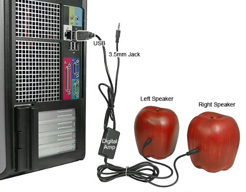 USB Computer Speaker Lettice Vegetable Fruit Speaker Pair ( OSD Audio Computer Speaker ) รูปที่ 3