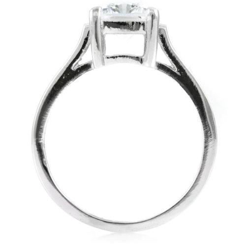 Sonia's Signity CZ Engagement Ring - Radiant Emerald Cut - 925 Sterling Silver, 2 Carat ( Emitations ring ) รูปที่ 4