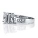 รูปย่อ Sterling Silver Princess Cubic Zirconia CZ Ring - Women's Engagement Wedding Ring ( BERRICLE ring ) รูปที่2