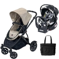 Britax U281768KIT3 B-Ready Stroller and Chaperone Infant Carrier with Diaper Bag - Twilight Champagne Cowmooflage