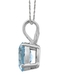 รูปย่อ Sterling Silver 6mm Round Blue Topaz Pendant with Light Rope Chain Necklace, 18" ( Amazon.com Collection pendant ) รูปที่3