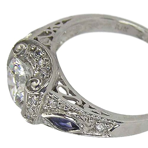 Antique Diamond Sapphire Ring ( Da'Carli ring ) รูปที่ 6
