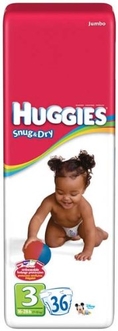 Huggies Diapers Snug & Dry Jumbo Pack Size 3 - 4 Pack ( Baby Diaper Huggies )