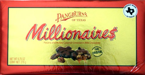Millionaires Pecans and Honey Caramel Covered in Milk Chocolate Box NET WT 9.75 OZ (276 g) ( PANGBURN's OF TEXAS Chocolate Gifts ) รูปที่ 1
