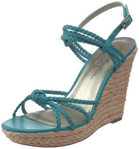 Jessica Simpson Women's Coronia Strappy Rafia Wedge ( Jessica Simpson ankle strap ) รูปที่ 1