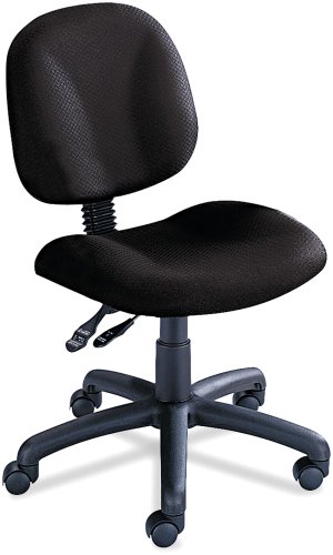 Safco 3455BL Cava Collection Task Chair, Black Frame, Black Fabric (Black) รูปที่ 1
