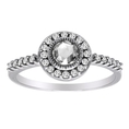 14k White Gold Rose Cut Diamond Ring (1/2 cttw, H-I Color, SI2 Clarity) ( Amazon.com Collection ring )