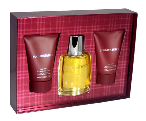 Burberry By Burberry For Men. Gift Set ( Eau De Toilette Spray 3.3-Ounces + Aftershave Balm 3.3-Ounces + All Over Shampoo 3.3-Ounces ) ( Men's Fragance Set) รูปที่ 1