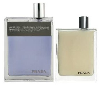 Prada By Prada For Men. Gift Set ( Eau De Toilette Spray 3.4-Ounces + Aftershave Balm 3.4-Ounces ) ( Men's Fragance Set) รูปที่ 1