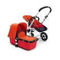 Bugaboo Cameleon Stroller - Red Base - Orange Canvas
