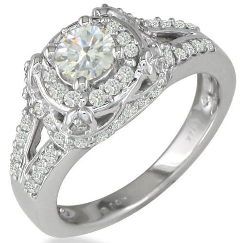1ct Diamond Engagement Ring in 14k White Gold ( SuperJeweler ring ) รูปที่ 3