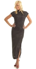 CLEARANCE SALE-Mandarin Influenced Black Dress (Fuss Free Apparel) ( Reds & Blues Company Night Out dress )