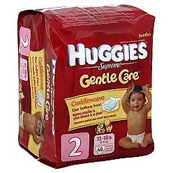 Huggies Gentle Care ~Size 2 ~40 Diapers ( Baby Diaper Kimberly-Clark ) รูปที่ 1