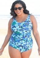 Swimsuit Chic Nile Lily Plus Size Sarong Front Swimsuit by Beach Belle® - Plus Size Swimwear Plus Size Swimsuit (Type one Piece) รูปที่ 3