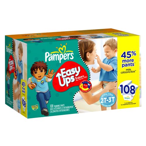 Pampers Easy Ups Value Pack, Boy, Size 2T/3T, 108-Count ( Baby Diaper Pampers ) รูปที่ 1