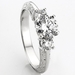 รูปย่อ 14k White Gold Round Diamond Ladies Bridal Semi Mount Ring Engagement (0.30 cttw, H-I Color, I1 Clarity) Center not included ( DazzlingRock.com Collection ring ) รูปที่1