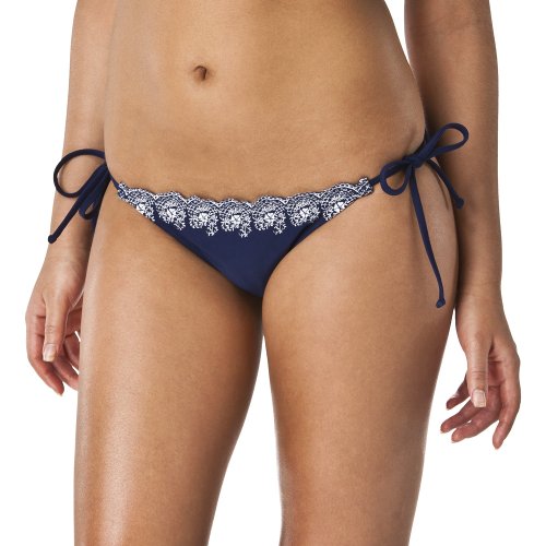 Swimsuit Xhilaration® Juniors Embroidered Side Tie Swim Bottom - Navy Blue (Type Two Piece) รูปที่ 1
